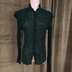 Berenice Paris viscose/ silk fitted stretch blouse, XS